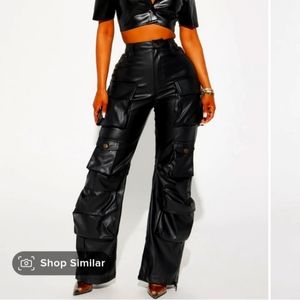 Fashionova City is Mines Faux Leather Cargo Pants!